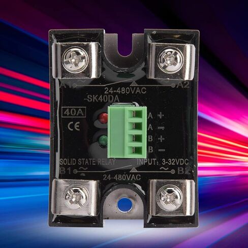 Solid State Relay Dual Channel DC Control Dual Channel AC Single Phase SSR 24-480VAC Solid State Relay 58 x 44 x 28mm(40A) in Kuwait