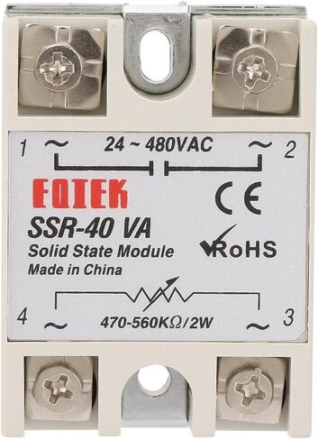 SSR + SSR-40VA جهد الحمل 24-480 فولت تيار متردد 40A ed منظم تيار وحدة تتابع الحالة الصلبة SSR لعملية عمليات الأتمتة بالريال in Kuwait