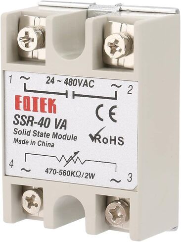 SSR + SSR-40VA جهد الحمل 24-480 فولت تيار متردد 40A ed منظم تيار وحدة تتابع الحالة الصلبة SSR لعملية عمليات الأتمتة بالريال in Kuwait