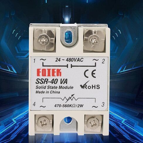 SSR + SSR-40VA جهد الحمل 24-480 فولت تيار متردد 40A ed منظم تيار وحدة تتابع الحالة الصلبة SSR لعملية عمليات الأتمتة بالريال in Kuwait
