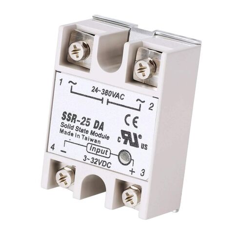 Hailege 2pcs SSR-25DA Solid State Relay Single Phase Semi-Conductor Relay Input 3-32V DC Output 24-380V AC in Kuwait