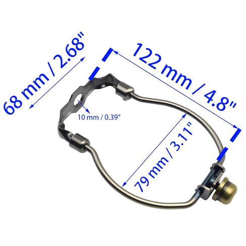 1 PCS Lamp Harp Holder 5 Inch Heavy Duty Lampshade Bracket with Light Base and Solid Lamp Finial for Table Light (Bronze) in Kuwait