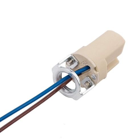 ODETOJOY 10Pcs G9 Base Bulb Socket Ceramic Lamp Holder Halogen Beads with Wire Stand LED Aging Test Lamp Bracket, 0.75m²,25cm Wire,M10 in Kuwait