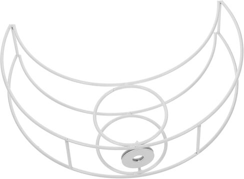 MAGICLULU Moon Shape Lampshade Frame Wire Replacement for Desk Lamps Table Lamp Shade Bracket Diy Metal Lamp Cage 8.89X6.49X1.96 Inch in Kuwait