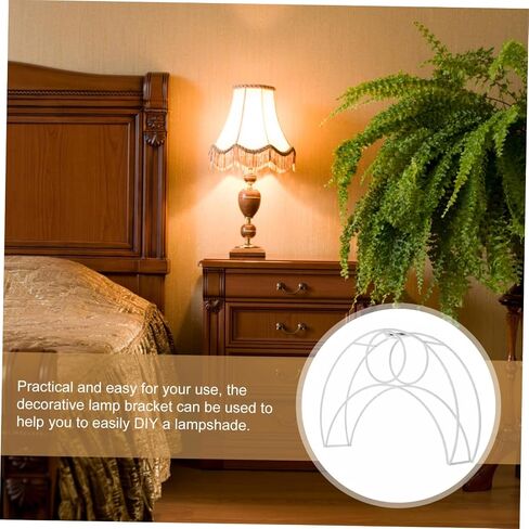MAGICLULU Moon Shape Lampshade Frame Wire Replacement for Desk Lamps Table Lamp Shade Bracket Diy Metal Lamp Cage 8.89X6.49X1.96 Inch in Kuwait