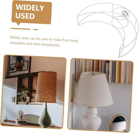 MAGICLULU Moon Shape Lampshade Frame Wire Replacement for Desk Lamps Table Lamp Shade Bracket Diy Metal Lamp Cage 8.89X6.49X1.96 Inch in Kuwait