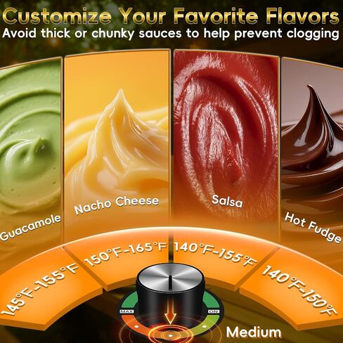 Original 4QT Nacho Cheese Dispenser Warmer, Food-Grade Stainless Steel Cheese Warmer with 2 Pump, Commercial Smart Nacho Cheese Machine for Parties, Catering and Events (Includes Tags & Trays) in Kuwait