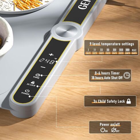 Warming Mat for Food, Extra Large 31.5'' x 15'', 450W Electric Food Warmers for Parties Buffet, Portable Warming Tray with 9 Levels Temperature Setting, 8s Fast Heat up in Kuwait