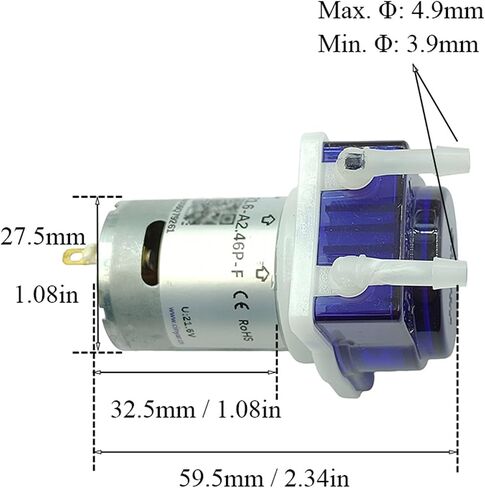 12V 18V 24V Small Mini Peristaltic Pump Dosing Pump Micro Self-priming Suction Water Pump Reversible Direction Lab Analytic in Kuwait