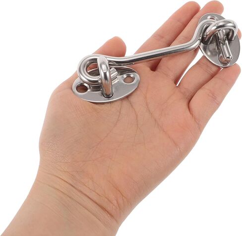 Gate Latch Hooks Enhanced Security with Sets Stainless Steel Cabin Hook Latch Heavy Duty Windproof Design for Gate Window Home and Boat in Kuwait