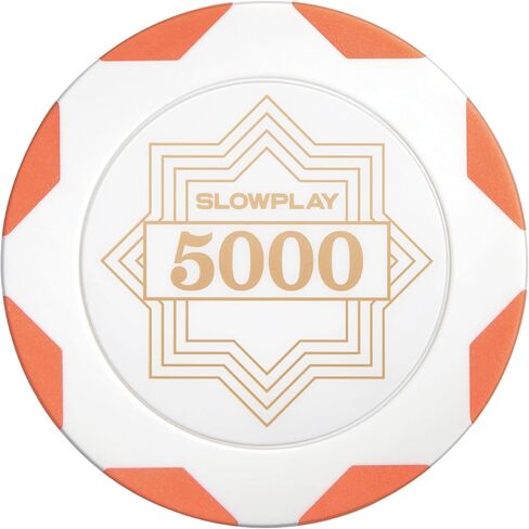 رقائق بوكر SLOWPLAY Nash Clay، 14 جم و40 مم، لتكساس هولديم، 50 قطعة | إصدار الذهب الأبيض؛ مركب من الطين ثقيل الوزن؛ حقن مزدوج بقلب حديدي؛ أسلوب آرت ديكو مكدسات ومراوغات نظيفة in Kuwait