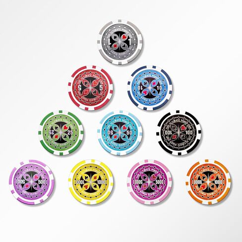 MRC 1000pcs Ultimate Laser Poker Chips Set with Acrylic Case Custom Build in Saudi Arabia