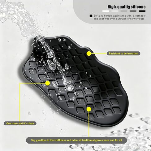 Anti-Slip Silicone Workout Grips – Ergonomic Gym Grips Pads for Men & Women, Professional Weight Lifting Grips, Hand Palm Protection, Breathable & Easy to Clean, Ideal for Strength Training in Kuwait