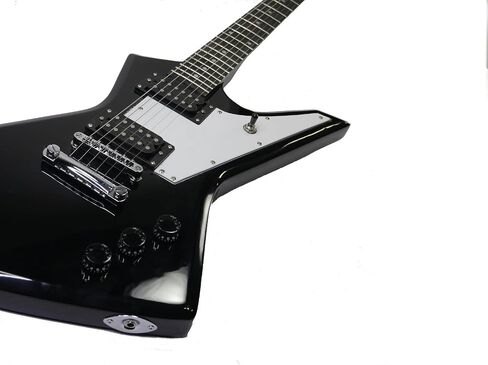 ELECTRIC GUITAR Black 6 String Right Handed Hard Rock Heavy Metal Style in Saudi Arabia