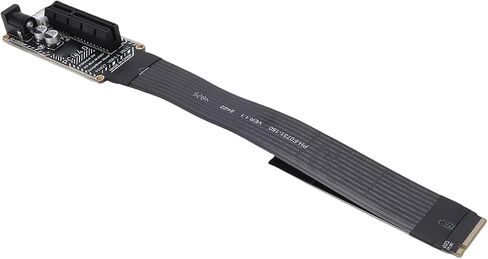 Bewinner PCIe 4.0 X4 to M.2 M Key Extension Cable 64Gbps, NVMe SSD GPU Adapter for External Graphics Card, Ultra Thin 0.3mm FPC Riser, Compatible with 2230 2242 2260 2280 .2 Slot, in Kuwait