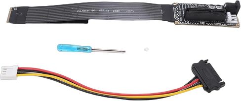 Bewinner PCIe 4.0 X4 to M.2 M Key Extension Cable 64Gbps, NVMe SSD GPU Adapter for External Graphics Card, Ultra Thin 0.3mm FPC Riser, Compatible with 2230 2242 2260 2280 .2 Slot, in Kuwait