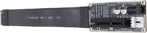 Bewinner PCIe 4.0 X4 to M.2 M Key Extension Cable 64Gbps, NVMe SSD GPU Adapter for External Graphics Card, Ultra Thin 0.3mm FPC Riser, Compatible with 2230 2242 2260 2280 .2 Slot, in Kuwait