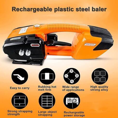 Electric Welding Strapping Machine,for PP&PET 13~16mm Strap Heavy Duty Pallet Packaging Strapping Tool Tensioner Sealer & Cutter Buckle Free Banding Baler in Saudi Arabia