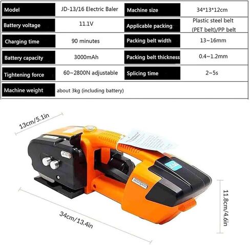 Electric Welding Strapping Machine,for PP&PET 13~16mm Strap Heavy Duty Pallet Packaging Strapping Tool Tensioner Sealer & Cutter Buckle Free Banding Baler in Saudi Arabia
