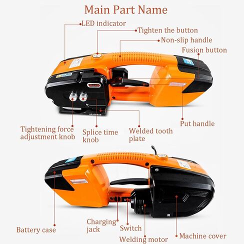 Electric Welding Strapping Machine,for PP&PET 13~16mm Strap Heavy Duty Pallet Packaging Strapping Tool Tensioner Sealer & Cutter Buckle Free Banding Baler in Saudi Arabia