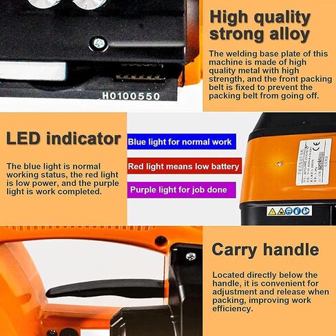 Electric Welding Strapping Machine,for PP&PET 13~16mm Strap Heavy Duty Pallet Packaging Strapping Tool Tensioner Sealer & Cutter Buckle Free Banding Baler in Saudi Arabia