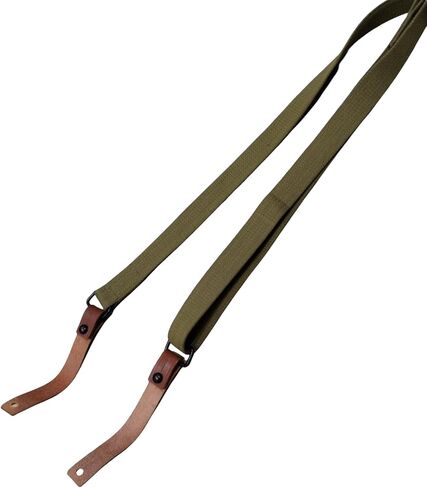 Surplus SKS Type 56 Rifle Sling Strap Vintage Style Canvas Sling with Leather Ends Adjustable Shoulder Carry Strap for Collectors &Reenactors in Kuwait
