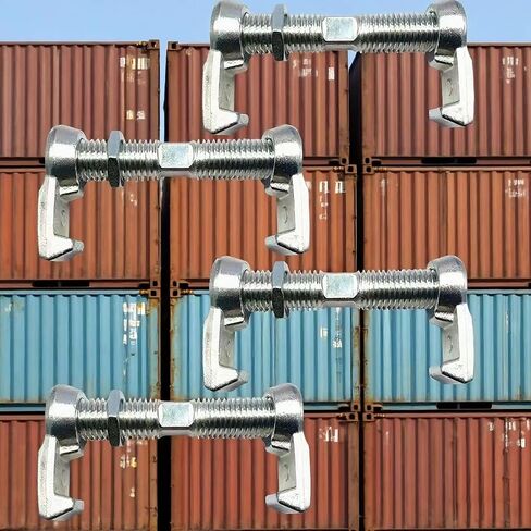 Shipping Container Connectors，280 mm Galvanized Screw Clamp by Container Nut/Rail Shipping Container Accessories Wheels Kit/to Connect Shipping Containers Together(4 Pack) in Kuwait