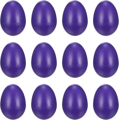 MECCANIXITY 12 Pcs Egg Shakers, Plastic Musical Eggs Maracas Hand Percussion Instruments for DIY Painting Music Learning Easter Party Performance, Pink in Saudi Arabia