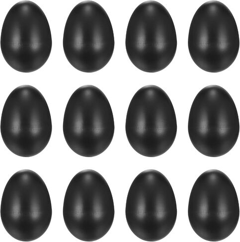 MECCANIXITY 12 Pcs Egg Shakers, Plastic Musical Eggs Maracas Hand Percussion Instruments for DIY Painting Music Learning Easter Party Performance, Pink in Saudi Arabia
