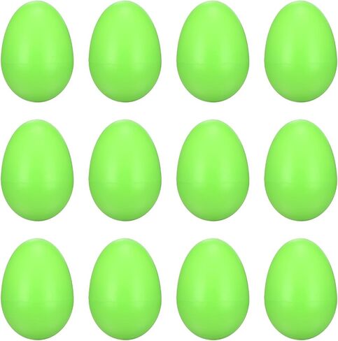 MECCANIXITY 12 Pcs Egg Shakers, Plastic Musical Eggs Maracas Hand Percussion Instruments for DIY Painting Music Learning Easter Party Performance, Pink in Saudi Arabia