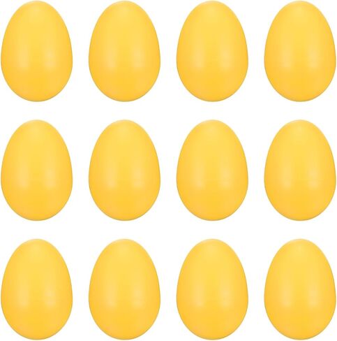 MECCANIXITY 12 Pcs Egg Shakers, Plastic Musical Eggs Maracas Hand Percussion Instruments for DIY Painting Music Learning Easter Party Performance, Pink in Saudi Arabia