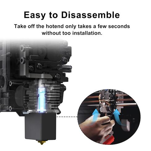 Kobra S1/S1 Combo 3D Printer Extruder 0.4mm Hotend kit with 0.2mm/0.6mm/0.8mm Quick Swap Brass Nozzle and 2x Silicone Sock Compatible with ANYCUBIC Kobra S1/ S1 Combo 3D Printers (Brass) in Kuwait