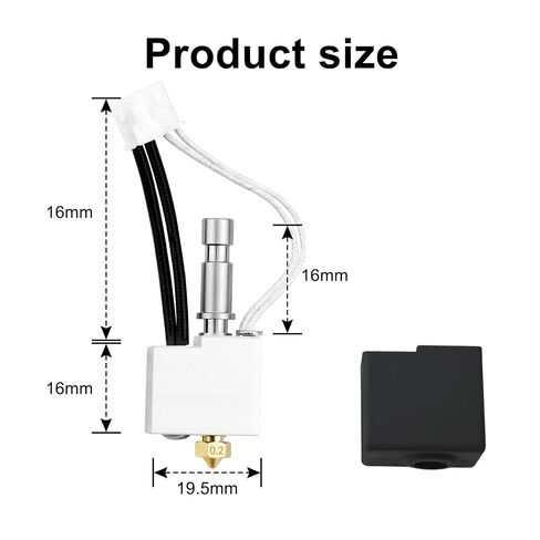 Kobra S1/S1 Combo 3D Printer Extruder 0.4mm Hotend kit with 0.2mm/0.6mm/0.8mm Quick Swap Brass Nozzle and 2x Silicone Sock Compatible with ANYCUBIC Kobra S1/ S1 Combo 3D Printers (Brass) in Kuwait