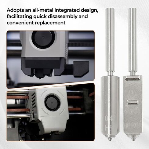 4 Pack 0.4MM 0.6MM Integrated Hardened Steel Nozzles Compatible with Kobra S1 Max Combo 3D Printer, High Flow Quick‑Swap Hot End Print Head Nozzles for 3D Printer in Kuwait