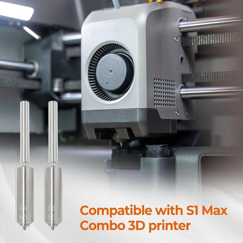 4 Pack 0.4MM 0.6MM Integrated Hardened Steel Nozzles Compatible with Kobra S1 Max Combo 3D Printer, High Flow Quick‑Swap Hot End Print Head Nozzles for 3D Printer in Kuwait