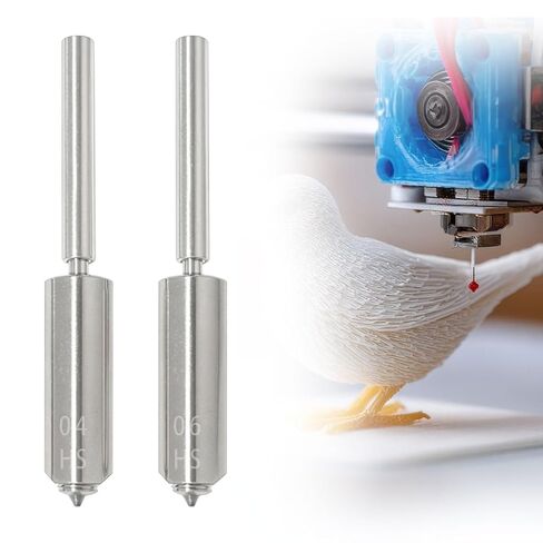 4 Pack 0.4MM 0.6MM Integrated Hardened Steel Nozzles Compatible with Kobra S1 Max Combo 3D Printer, High Flow Quick‑Swap Hot End Print Head Nozzles for 3D Printer in Kuwait