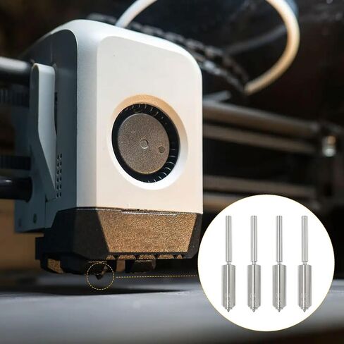 4 Pack 0.4MM 0.6MM Integrated Hardened Steel Nozzles Compatible with Kobra S1 Max Combo 3D Printer, High Flow Quick‑Swap Hot End Print Head Nozzles for 3D Printer in Kuwait