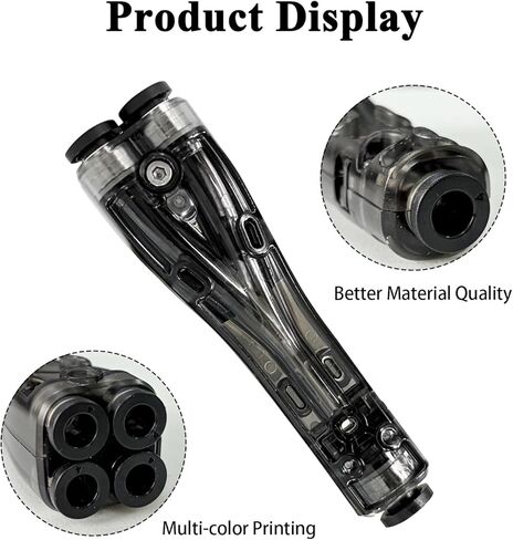 HzdaDeve 4-in-1 PTFE Adapter Feed Tube Expansion Port Filament Pipe Feed Modules Connector and Extra 4PK Filament Cleaning Pad for Bambu Lab P1S/P1P/H2D/H2C/H2S/A1/A1 Mini/X1C/X1E 3D Printer in Kuwait