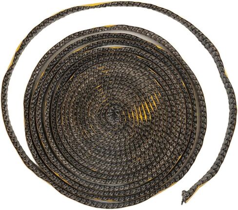 Fireplace Gasket Seal 4m Cotton 10x2mm Tape for Glass Door Furnace and Stove Pipe Joint Insulation Replacement in Kuwait
