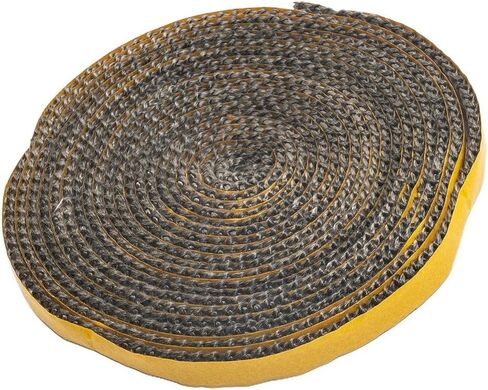 Fireplace Gasket Seal 4m Cotton 10x2mm Tape for Glass Door Furnace and Stove Pipe Joint Insulation Replacement in Kuwait