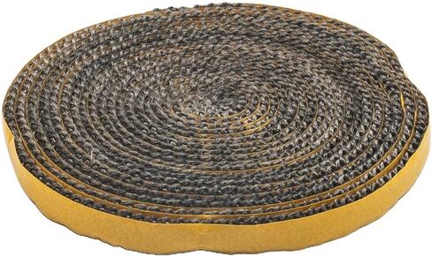 Fireplace Gasket Seal 4m Cotton 10x2mm Tape for Glass Door Furnace and Stove Pipe Joint Insulation Replacement in Kuwait