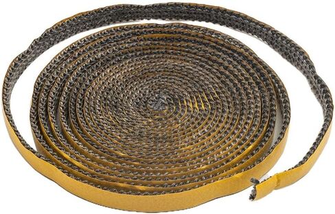 Fireplace Gasket Seal 4m Cotton 10x2mm Tape for Glass Door Furnace and Stove Pipe Joint Insulation Replacement in Kuwait