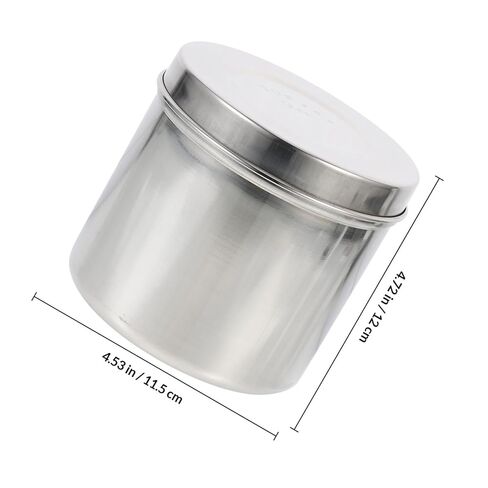 Homoyoyo Stainless Steel 304 Unguent Jar 12cm Thickened Ointment Storage Container with Lid for Dressing Cotton Gauze Holder in Kuwait