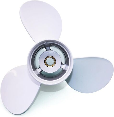 كابتن 9 7/8X14-F OEM الصف الألومنيوم قارب المروحة تناسب ياماها F25/20HP/25hp/30hp دراجات نارية خارجية، 10 أسنان خدد، Rh in Kuwait