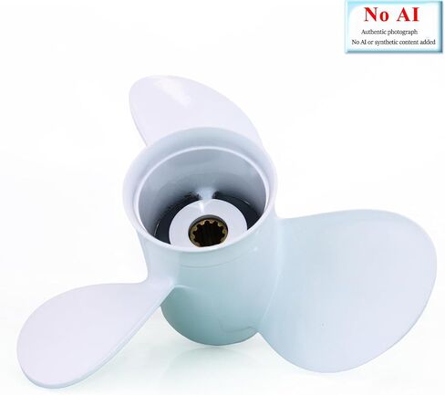 كابتن 9 7/8X14-F OEM الصف الألومنيوم قارب المروحة تناسب ياماها F25/20HP/25hp/30hp دراجات نارية خارجية، 10 أسنان خدد، Rh in Kuwait