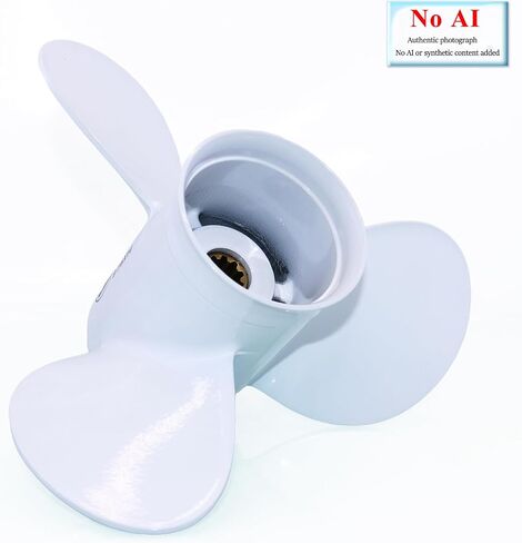 كابتن 9 7/8X14-F OEM الصف الألومنيوم قارب المروحة تناسب ياماها F25/20HP/25hp/30hp دراجات نارية خارجية، 10 أسنان خدد، Rh in Kuwait