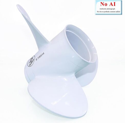 كابتن 9 7/8X14-F OEM الصف الألومنيوم قارب المروحة تناسب ياماها F25/20HP/25hp/30hp دراجات نارية خارجية، 10 أسنان خدد، Rh in Kuwait