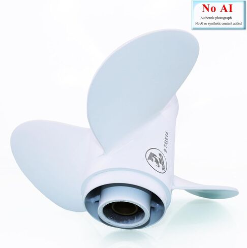 كابتن 9 7/8X14-F OEM الصف الألومنيوم قارب المروحة تناسب ياماها F25/20HP/25hp/30hp دراجات نارية خارجية، 10 أسنان خدد، Rh in Kuwait
