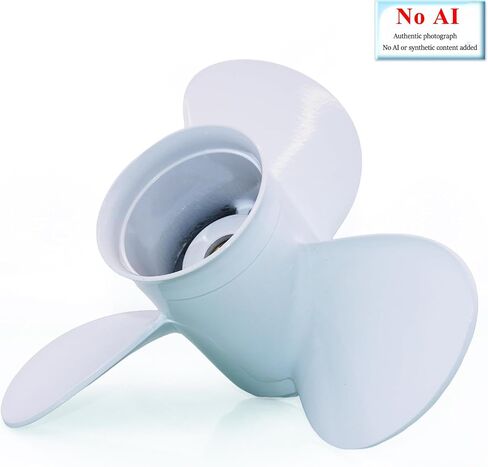 كابتن 9 7/8X14-F OEM الصف الألومنيوم قارب المروحة تناسب ياماها F25/20HP/25hp/30hp دراجات نارية خارجية، 10 أسنان خدد، Rh in Kuwait