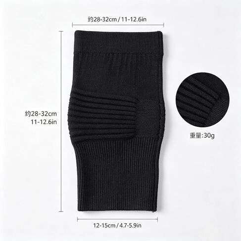 2 Pcs Cotton Knee Sleeves, Thin Breathable Summer Leg Warmers, Lightweight Summer Knee Warmers, for Air Conditioning Sleep & Daily Wear (Black, One Size) in Kuwait